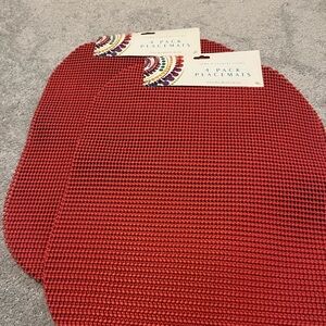2 -4 packs of Town & Country placemats in red